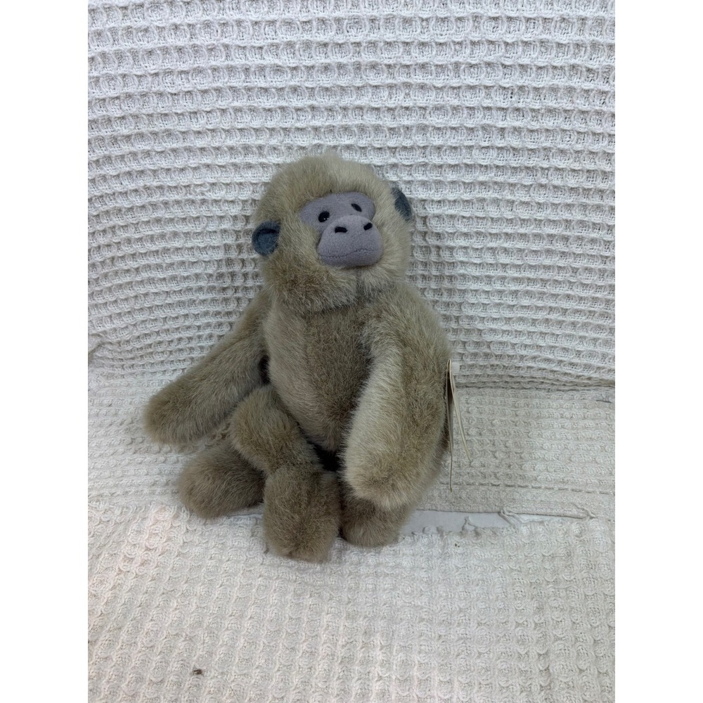 [Vintage] Kids Dakin Monty Monkey Plush Toy 8in Taupe 30-4520